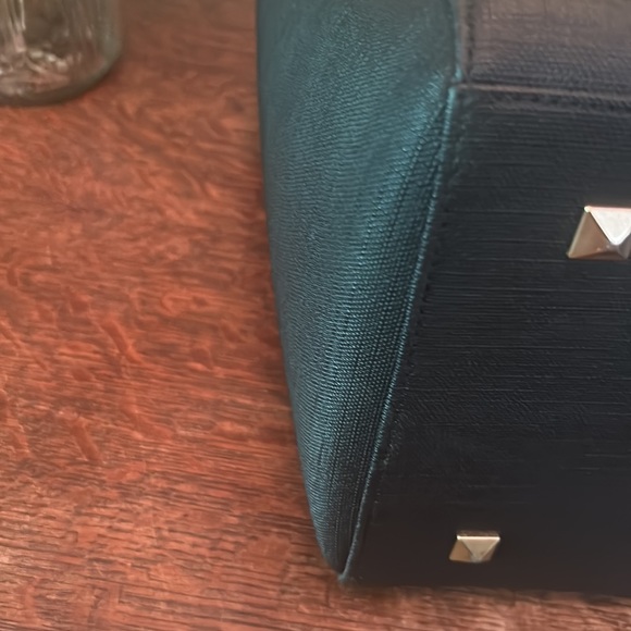 Dagne Dover Signature Legend Black Coated Canvas Large Tote - Picture 7 of 16